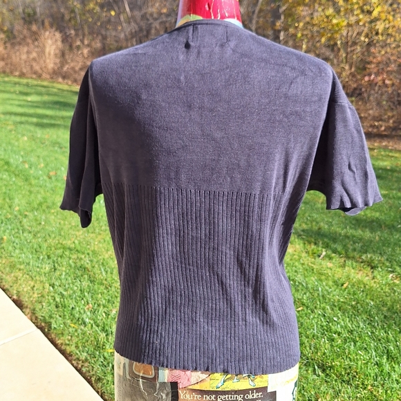 Woolrich silk short sleeved cropped sweater XL - Picture 6 of 10